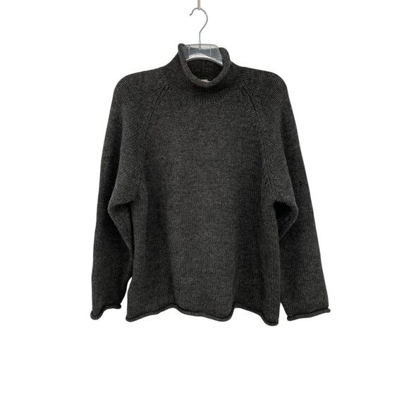 J.CREW Other - Vintage J Crew Oarsman Sweater Gray Wool Fisherman Roll Neck Men’s Size Large